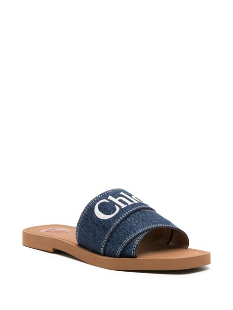 chloe girls sandals|chloe denim sandals.